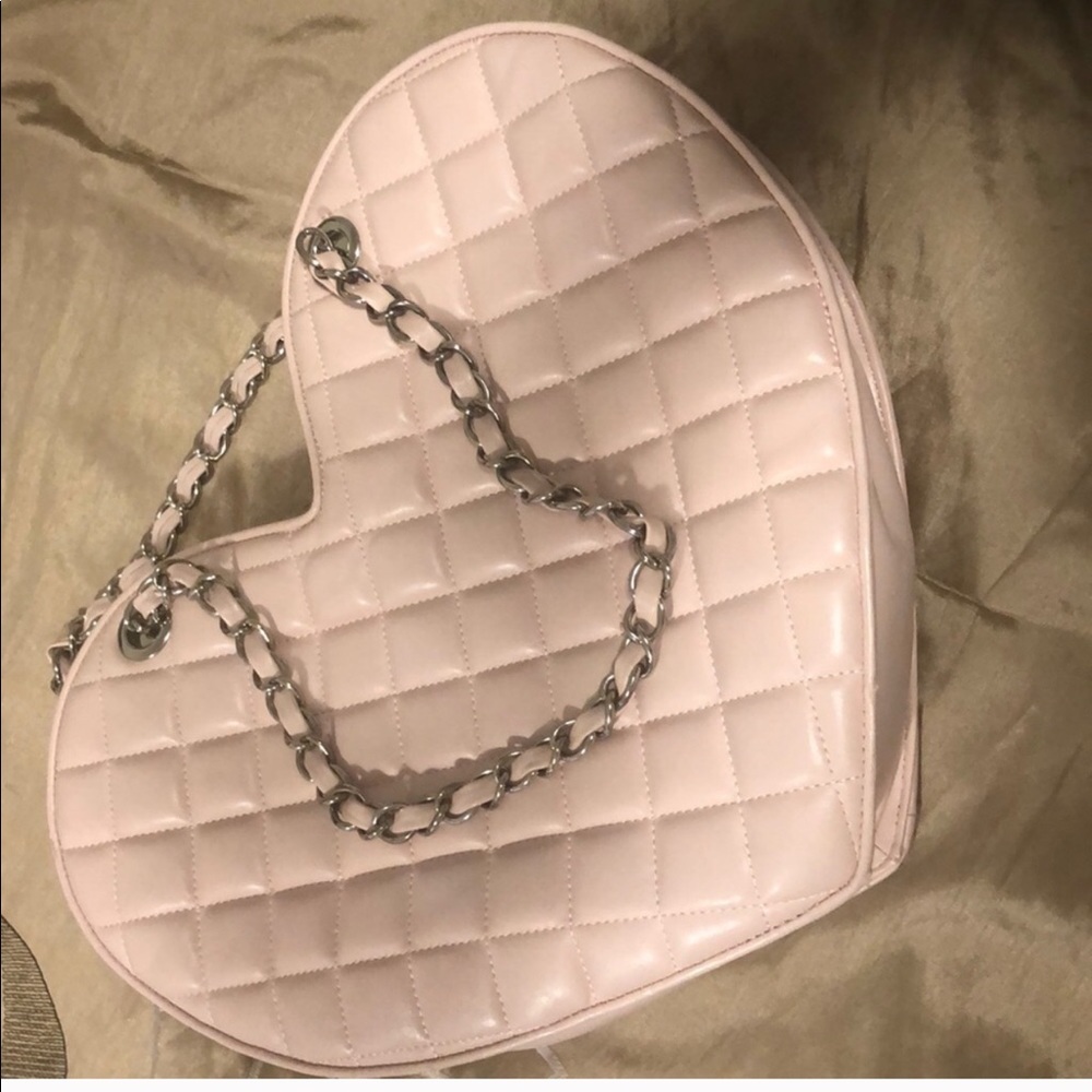 Bebe pink heart purse